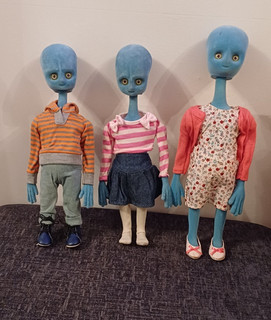 Chad Valley Argos Alien Family inc Mum Astrid & Rufus