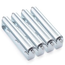 Conveyor Roller Galvanized Steel 10in 1.5in Dia 4-Pack Brackets