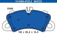 Ate Bremsbelagsatz, Scheibenbremse 13.0460-4723.2 FüR Porsche