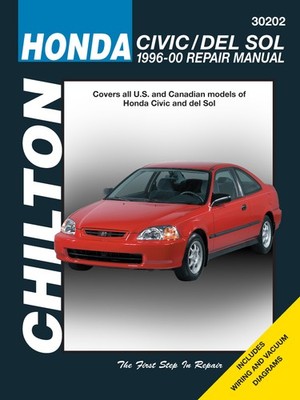 Honda Civic & Del Sol 1996-2000 Chilton Shop Manuals Complete Repair &