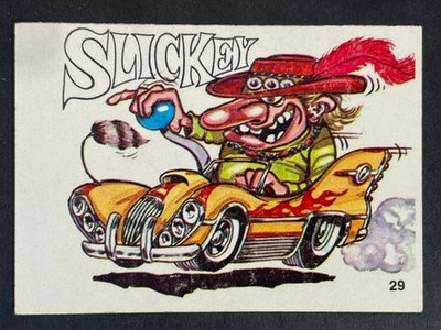 VINTAGE 1970's Donruss ODDER ODD RODS STICKER - SLICKEY # 29 -  NM+-MT