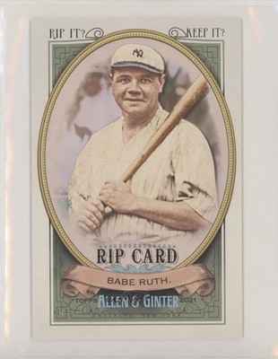 2021 Topps Allen & Ginter's Boxloader Rip Cards Ripped 40/50 Babe Ruth HOF 0m4q