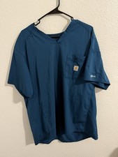 Carhartt Caribbean Blue Scrub Top Men's XL