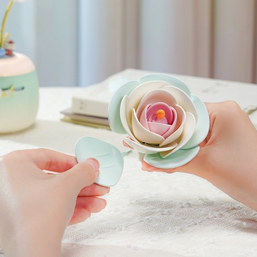 ROKR Camellia Lamp DIY 3D Flower Night Light Christmas Gift for Women Girl Wife - Picture 16 of 20