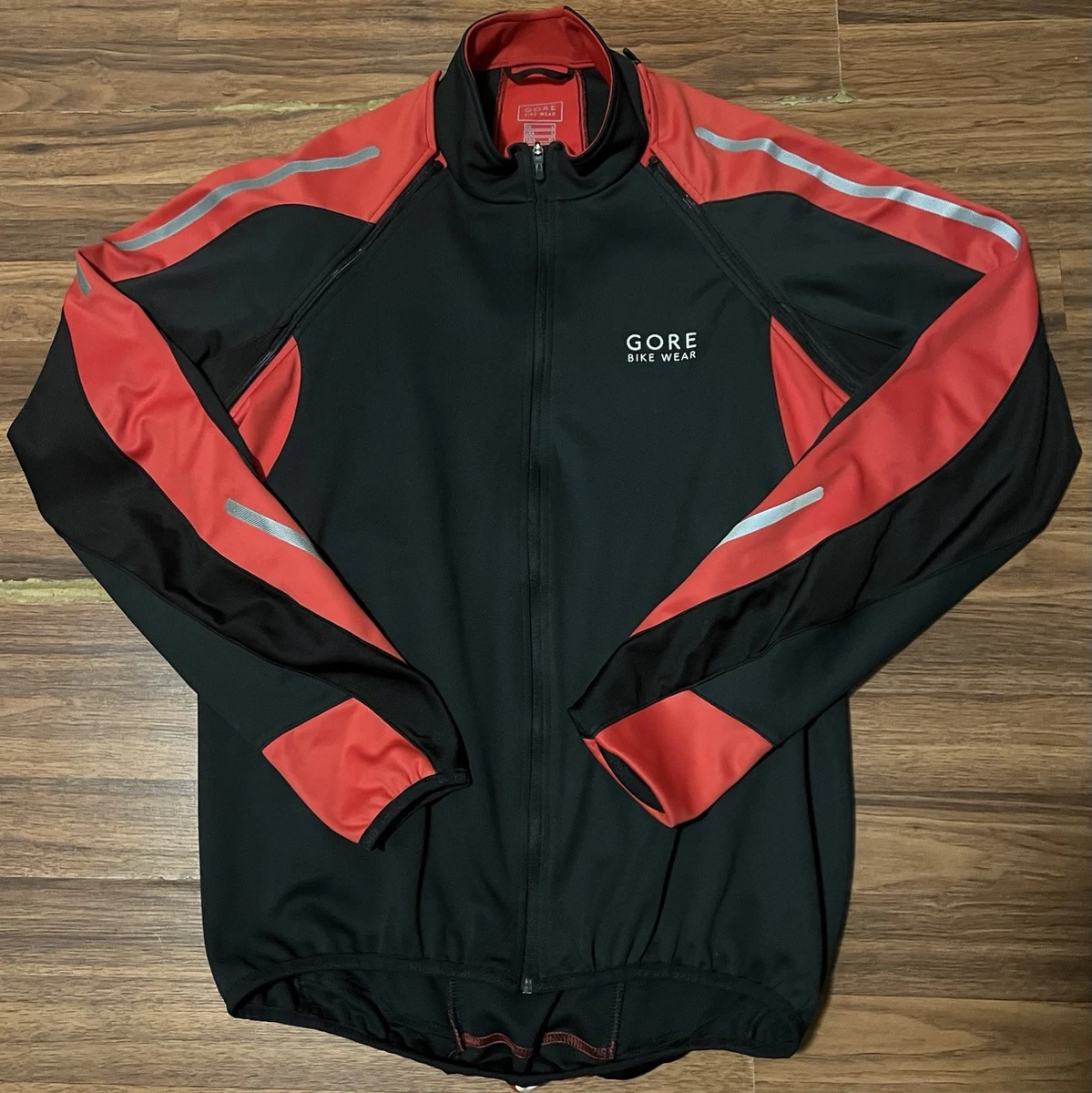 Veste Gore Bike Wear Windstopper Homme M – Rouge, Coupe-vent, Manches Amovibles