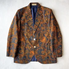 Vintage 60's Sandwich Isles Captain Cook Jacket Size 38 R Sport Coat Blazer Tiki