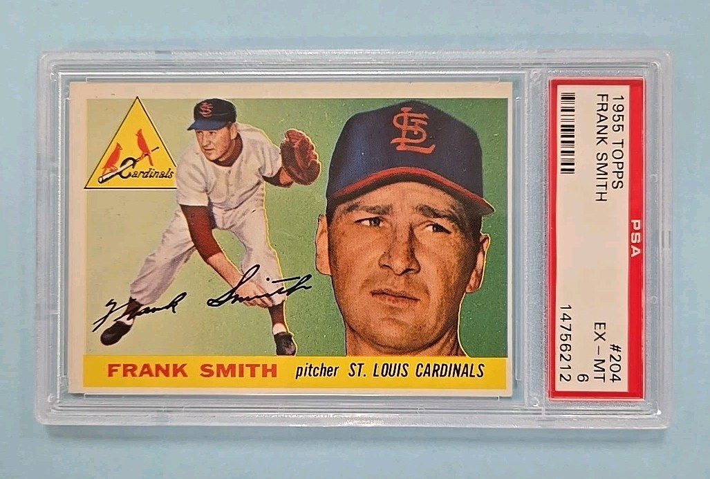 1955 Topps Frank Smith #204 Card PSA 6 EX-MT