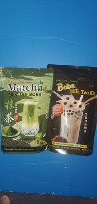 2 PACK BOBA MILK TEA BROWN SUGAR/MATCHA FLAVORS MILK TEA BOBA KIT