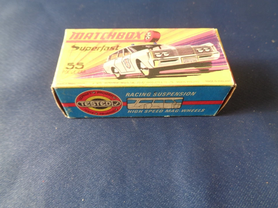 MATCHBOX COLLECT ALL 75 MODELS  SUPERFAST LESNEY POLICE CAR NUMERO 55 - Immagine 2 di 4