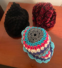 knit hat beanies, THREE, handmade by professional knitter, women's one-size — photo 1