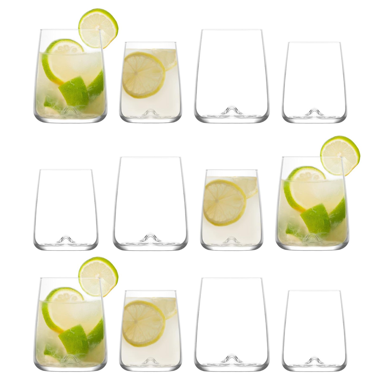 12 pack Terra Glassware Set - Clear