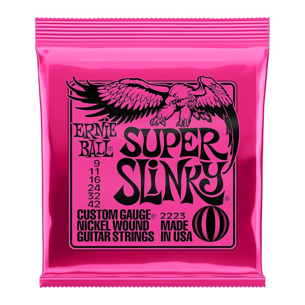 Ernie Ball Slinky Electric Guitar Strings (.009 - .042 Super Slinky)