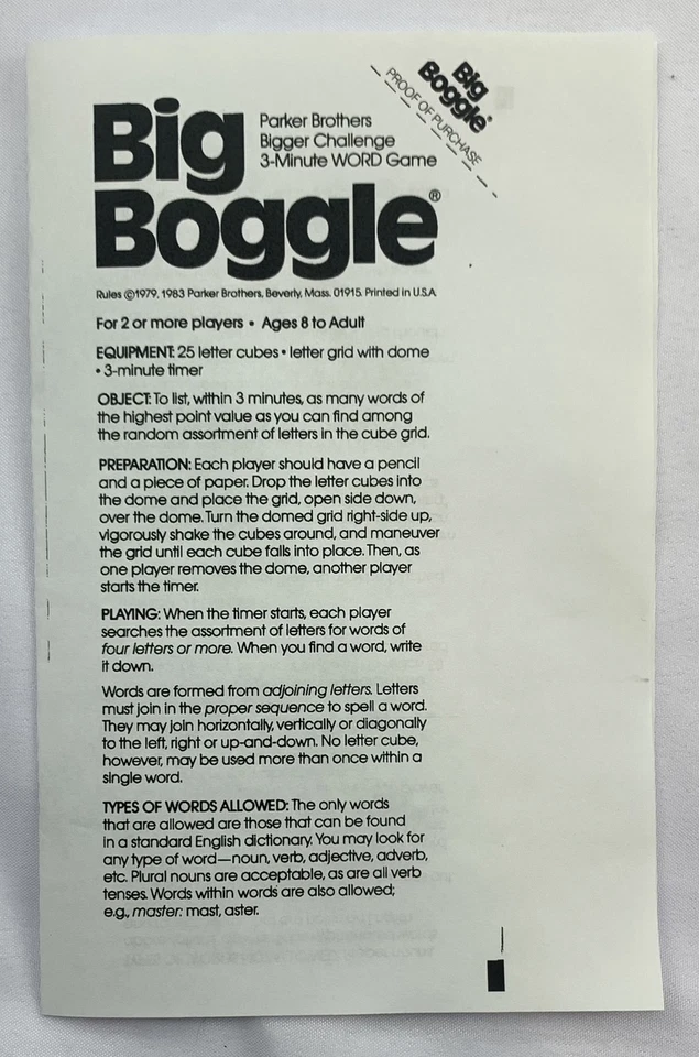 1979 Big Boggle Game by Parker Brothers Complete Great Condition FREE SHIPPING - Image 2 of 4