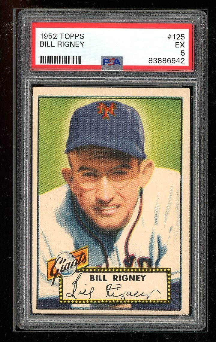 1952 Topps #125 Bill Rigney PSA 5