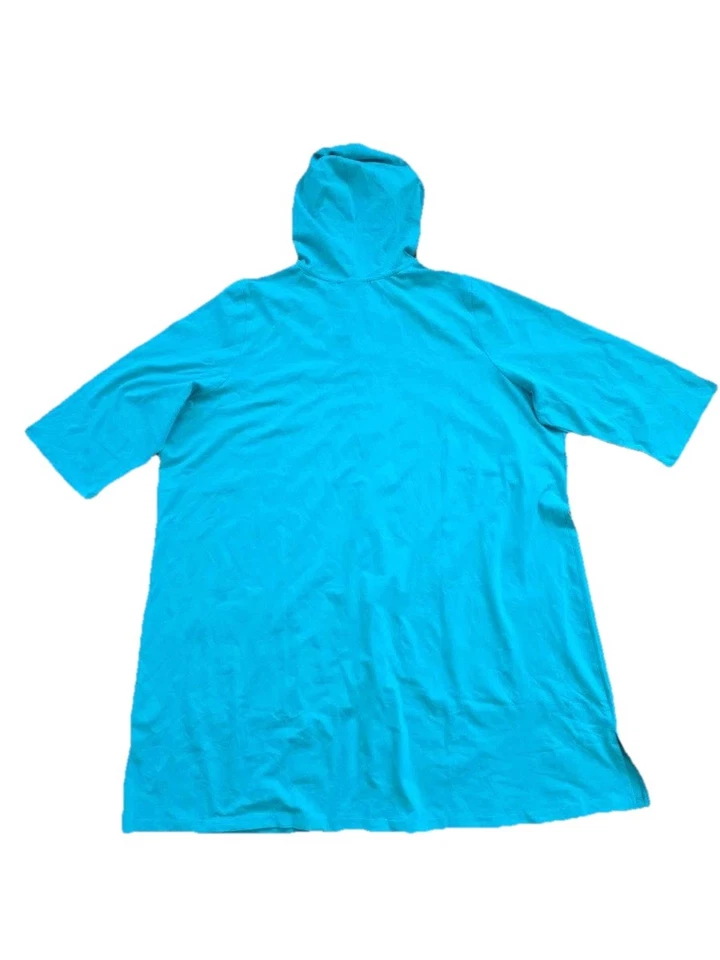 Denim & Co Playa Verde Mar Para Mujer Cremallera Completa Cubierta con Bolsillos y Capucha 2X A263135 Foto 4 de 4