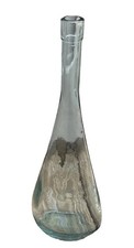 Tall Handblown Glass Green Tint Large Narrow Width Vase 17  Tall x 5  Widest x 2  