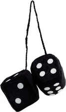 Bell Automotive Black Fuzzy Dice (22-1-33605-8)