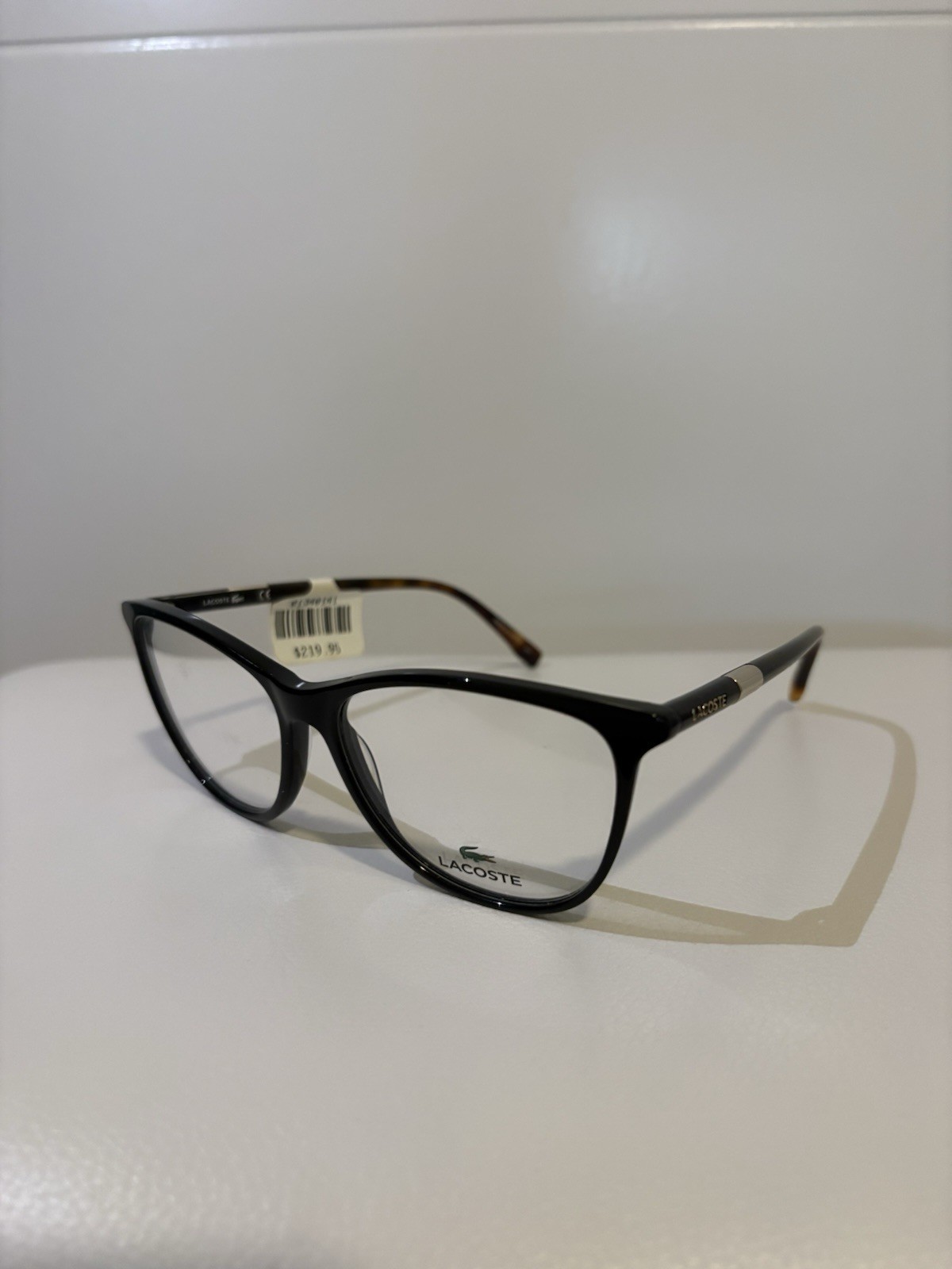 Lacoste Rectangular Eyeglasses Black Frame Size M Medium RX Optical With Case thumbnail 4