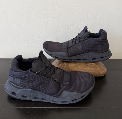 On Cloud Running Cloudnova 2 All Black Men's Size 11 Hiking Jogging Shoes Flaws