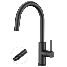 FORIOUS Kitchen Faucets with Pull Down Sprayer, Black Single Handle Stainless...