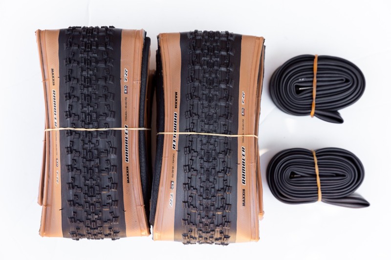 Maxxis Rambler Tires - 700 x 40, Tubeless, Folding, Black/Dark Tan, Dual, EXO