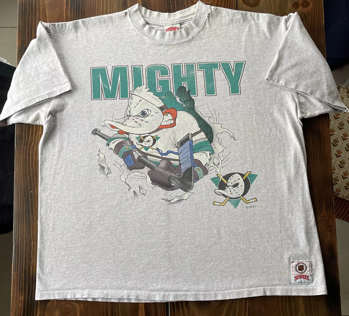 Vintage Nutmeg Youth Sz M NHL Mighty Ducks Hockey Sweatshirt