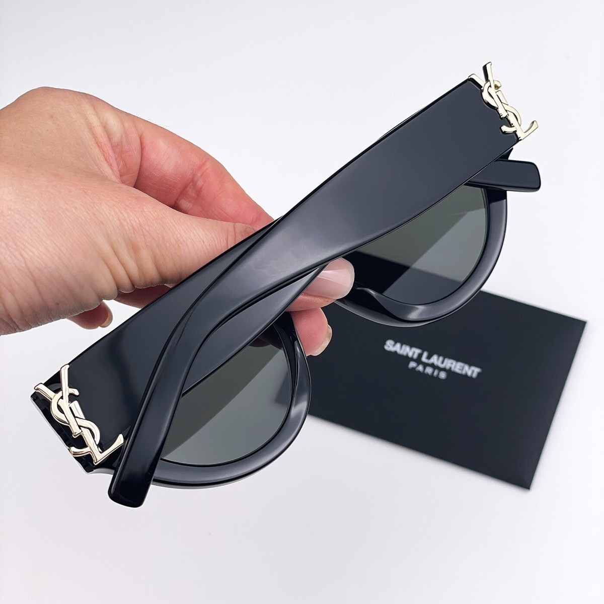 NEW Saint Laurent SLM94 001 Black Grey Cat Eye Women Sunglasses Buy Saint Laurent SL M94-001 Black/Gray Cat-Eye Women  main image 3