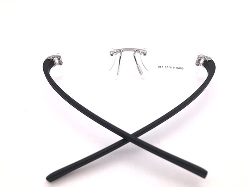 Monturas de gafas RSINC gafas Rx-able gafas plateadas negras 51-18-140 - Imagen 5 de 12