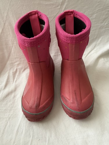 Toddler Girls Muck style Boots Size 8 Pink bin11 - Picture 8 of 8