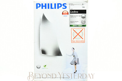 NEW: PHILIPS LEDINO LED 5W WALL LIGHT / LAMP - 69089 - CURVED ALUMINIUM - CHROME