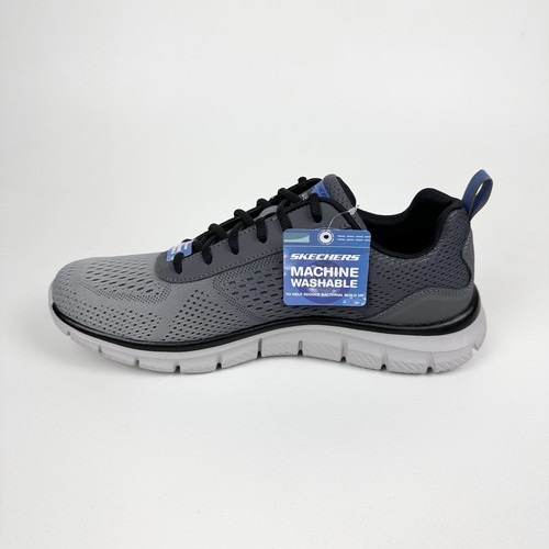 Men’s Skechers Sport Size 9.5 US Track Ripkent Charcoal Gray Sneaker Shoes - Picture 10 of 13