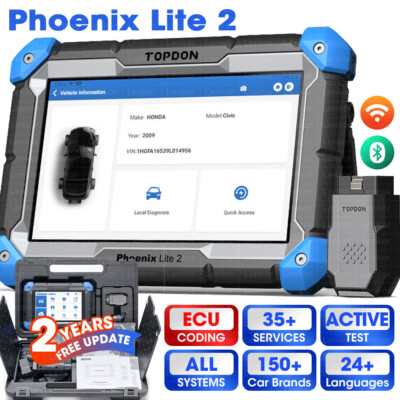 TOPDON Phoenix Lite 2 KFZ OBD2 Diagnosegerät Scanner 35+Services ECU Coding Wifi