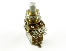 Bourns PDB183 Dual-Gang Mini Guitar Pot. Solid Shaft W/ Push-Pull Switch 250k