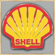 SHELL GASOLINE GAS SERVICE STATION BANNER SIGN GARAGE MURAL MED L XL XXL SIZES