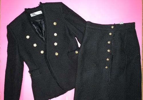 NWT Zara Tweed SET S Jacket Blazer+H\u0026M 