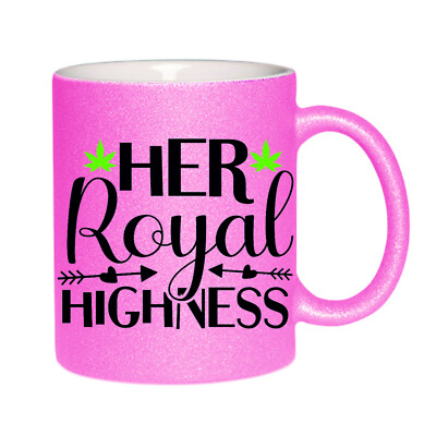 Glitzer-Kaffetasse '' Junggesellinnenabschied  Her Royal Highness ''