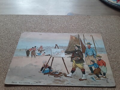 POSTKARTE KUNST AM MEER SPASS KÜNSTLER AM STRAND bis 22 LITTLE QUEEN STREET DARTFORD KENT