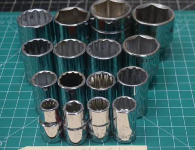 1/2'' Drive 16 piece SAE Socket Set - 1-3/8'' - 7/16'' Wright Proto Other mix