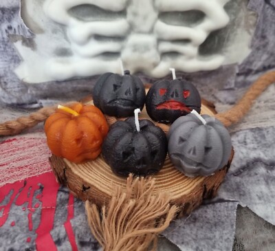 Halloween Kürbiskerze Geschenkset Idee kleiner Kürbis Zuhause handgefertigte Dekoration