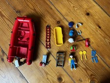 Bundle Of Playmobil Modern Services With Rescue Boat