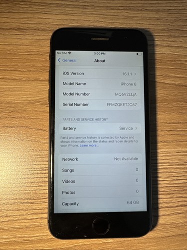 Apple iPhone 8 64GB Black - A1905 MQ6V2LL/A - Unlocked - Afbeelding 3 van 6