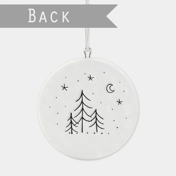 East of India Plat Porcelaine Boule Winter Wonderland Noël Décoration Cadeau - Photo 4/4