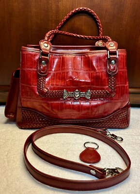 Marc Chantal Red Wine Leather Handbag