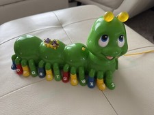 Leap Frog Alphabet Pal Green Caterpilar Talking Musical Pull Toy