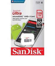 Sandisk Ultra 128GB MicroSD Memory Card Class 10 for full HD Video UHS-I