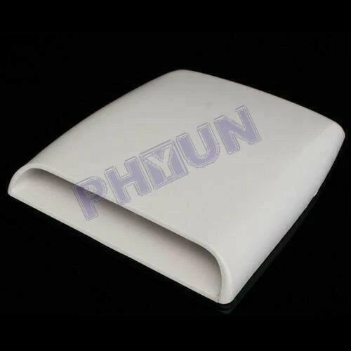 Universal Car Decorative Air Flow Intake Hood Scoop Vent Bonnet Cover Trim White - Picture 5 of 6