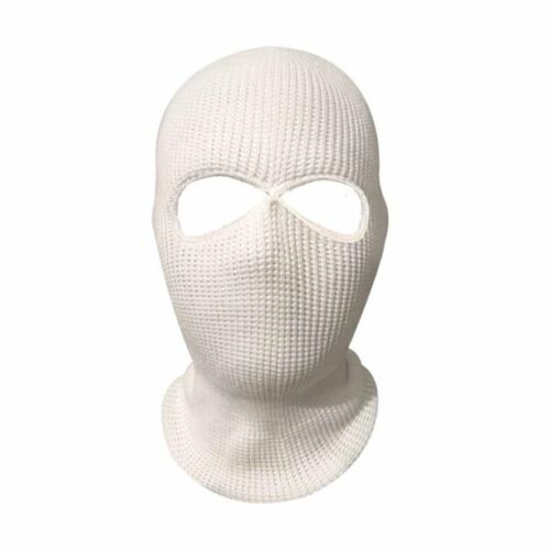 2 Loch Strick Vollgesichtsbezug Skimaske Winter Winddicht Warm für Outdoor Sport - Bild 3 von 8