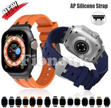AP Mod Silicone Watch Band Rubber Strap For Apple Watch Series 10 9 8 7 6 5 4 3