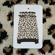 Vibrant Life CHEETHA LEOPARD PRINT DOG SWEATER Size MEDIUM 20-50 lb Knit Ruffles