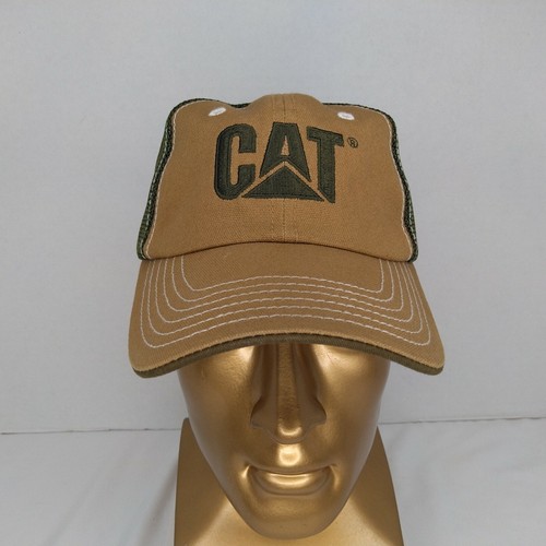 Cat Caterpillar Brown Canvas Green Mesh 